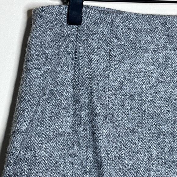 TALBOTS wool blend gray herringbone pencil skirt size 4 fall winter office - Picture 3 of 5